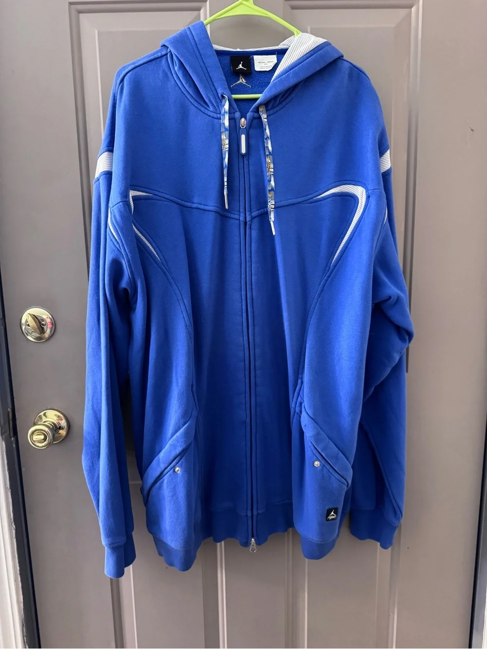 Vintage Jordan Men’s Blue Full-Zip Hoodie